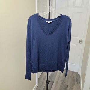 Athleta Navy Blue V-Neck Sweater